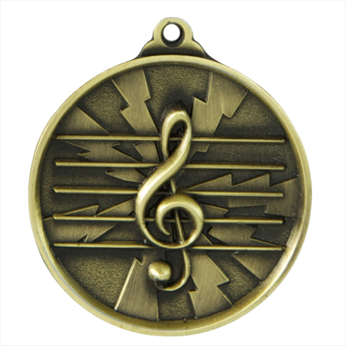 1070-MUSIC-G Music Medal 50mm