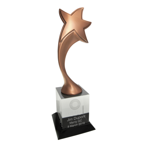 STAR1-BR Crystal Achievement Trophy 300mm | Affordable Trophies