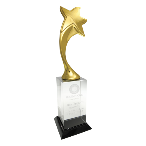 STAR1-G Crystal Achievement Trophy 370mm | Affordable Trophies